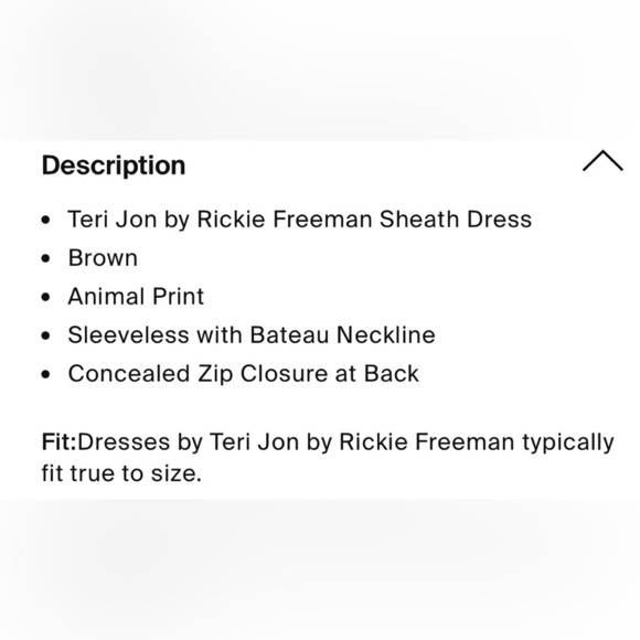 Rickie Freeman Teri Jon Silk wool sleeveless Leopard Animal Print Dress Size 6 - Picture 7 of 7